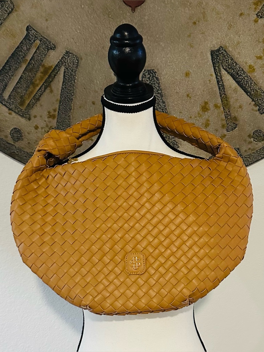Simply Southern Woven Hobo Bag in Tan Brown